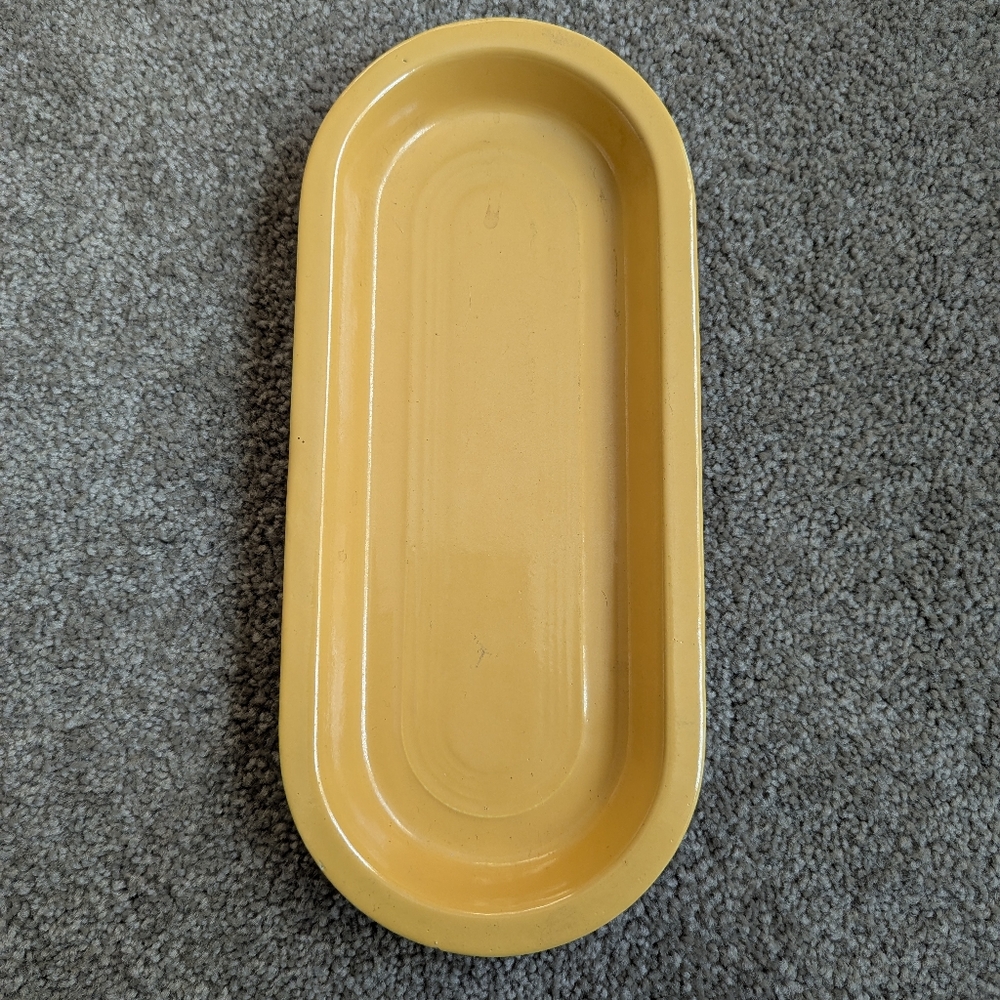 Vintage yellow fiesta utility tray